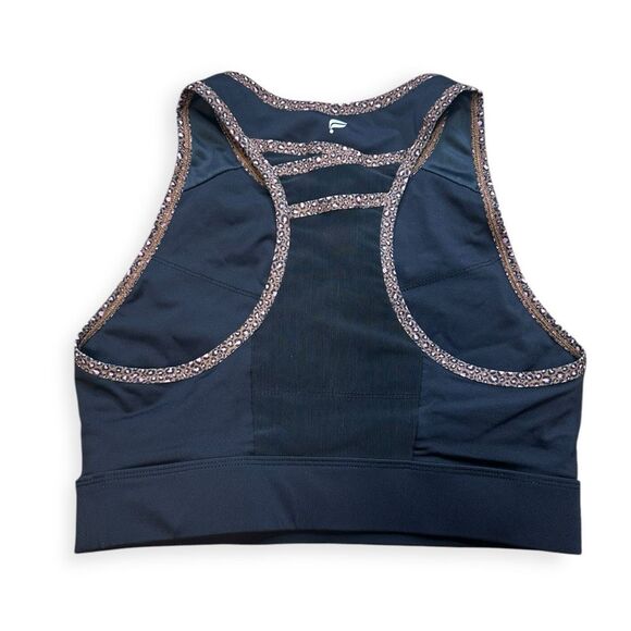 FABLETICS Women’s Black with Leopard Print Trim Trinity High Impact Sports Bra S - Picture 5 of 6